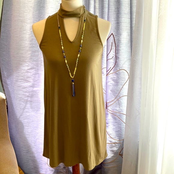 Aeropostale Olive Halter Dress - Picture 1 of 10